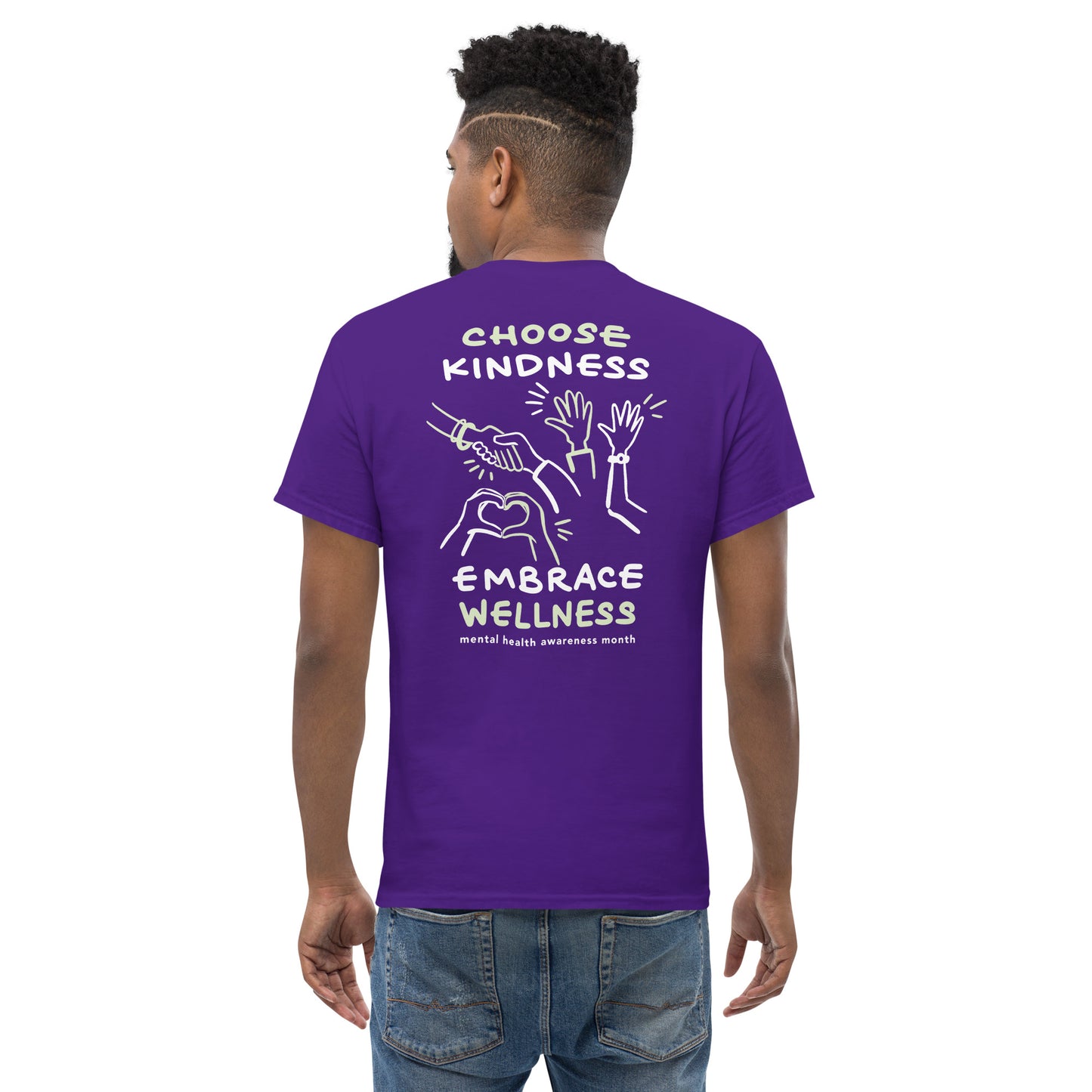 Choose Kindness, Embrace Wellness - Gildan deep purple t-shirt
