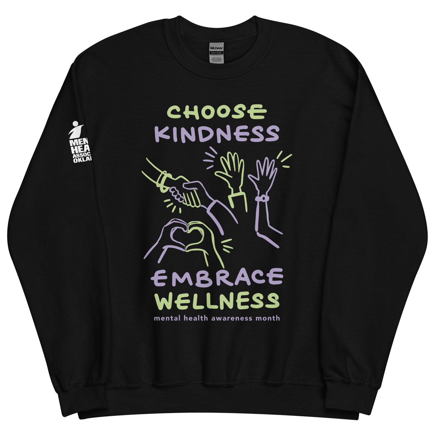 Choose Kindness, Embrace Wellness - Mental Health Awareness Month Sweatshirt