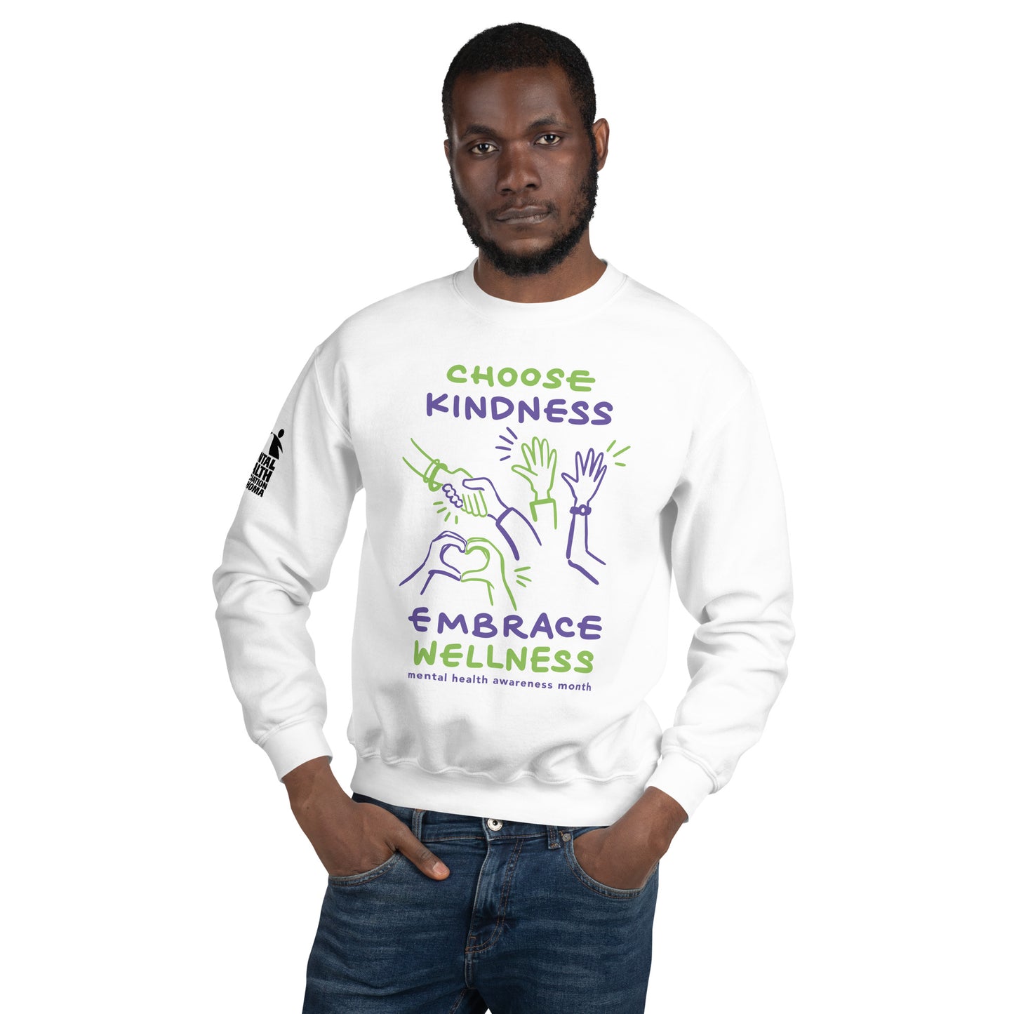 Choose Kindness, Embrace Wellness - Mental Health Awareness Month Sweatshirt