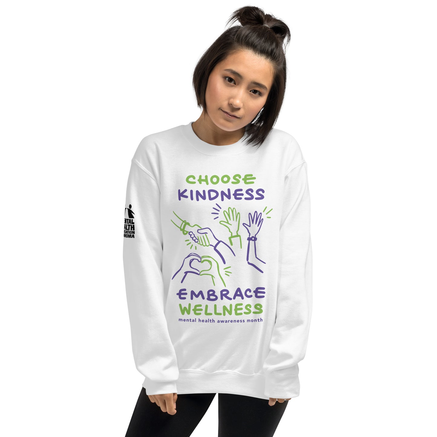 Choose Kindness, Embrace Wellness - Mental Health Awareness Month Sweatshirt