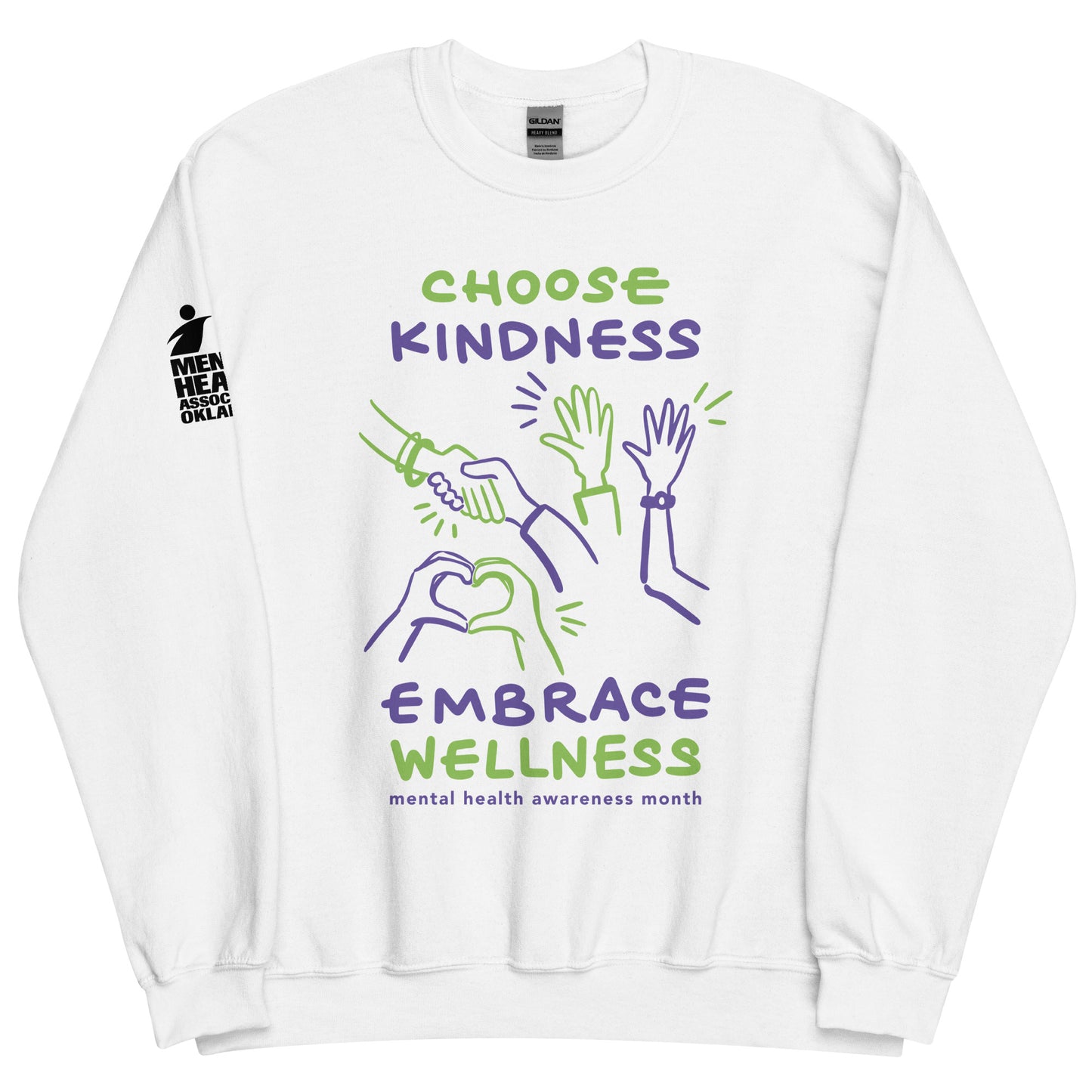 Choose Kindness, Embrace Wellness - Mental Health Awareness Month Sweatshirt