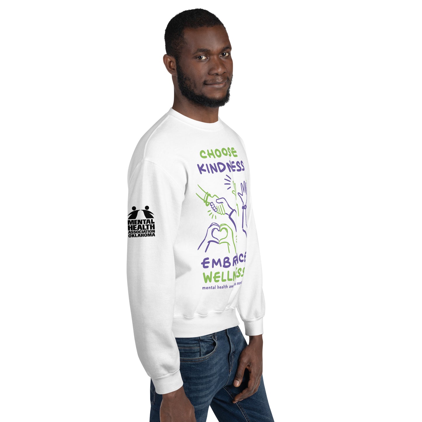 Choose Kindness, Embrace Wellness - Mental Health Awareness Month Sweatshirt