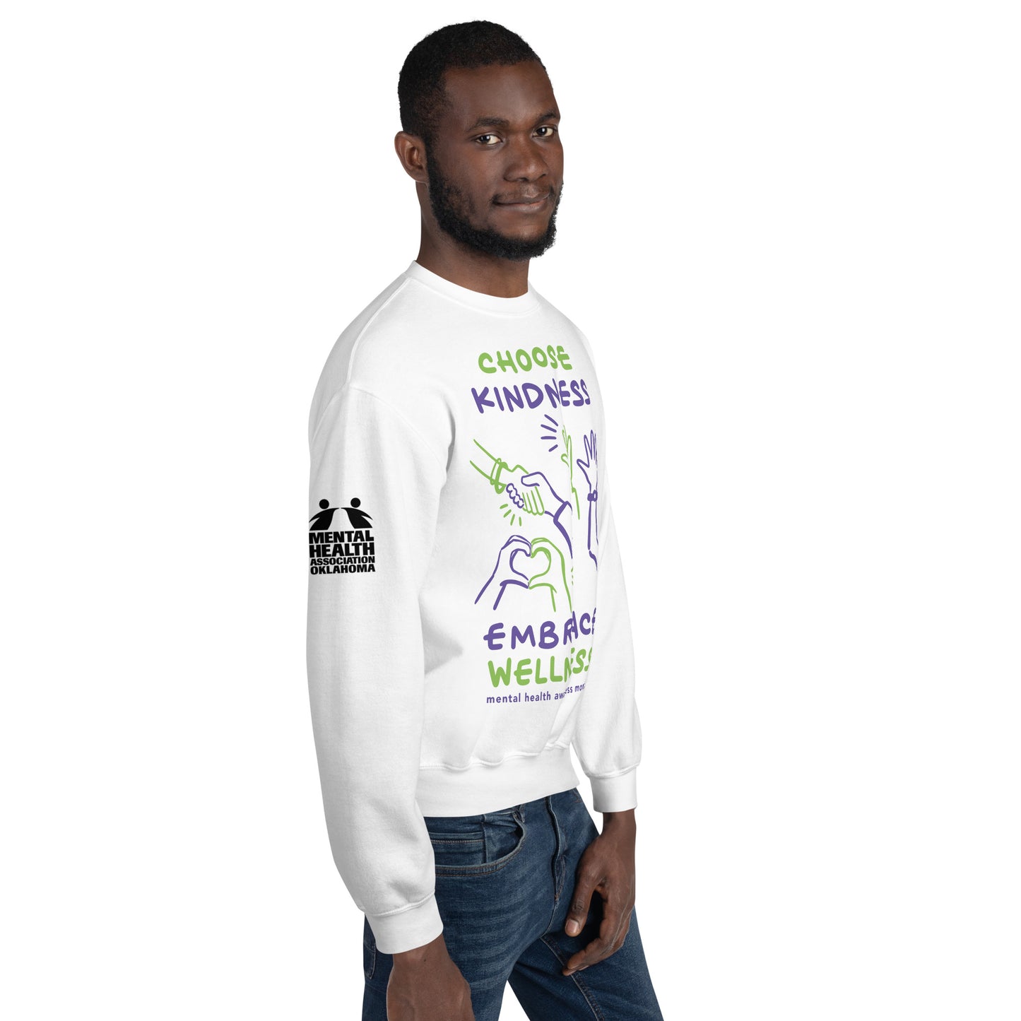 Choose Kindness, Embrace Wellness - Mental Health Awareness Month Sweatshirt
